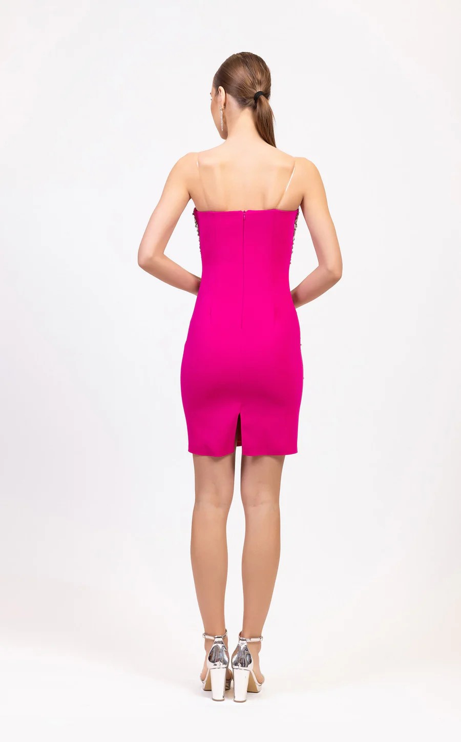 Cocktail Dresses Fitted Short Homecoming Cocktail Dress Fuchsia