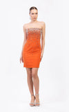Cocktail Dresses Fitted Short Homecoming Cocktail Dress Orange