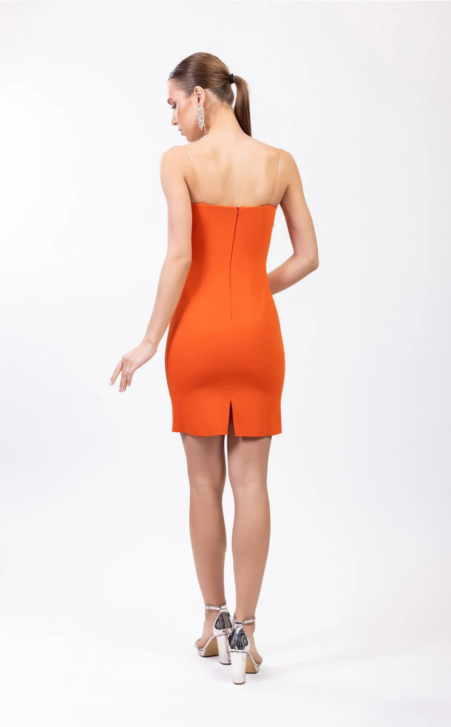 Cocktail Dresses Fitted Short Homecoming Cocktail Dress Orange
