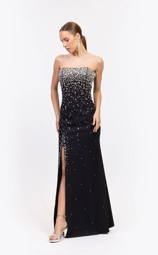 Prom Dresses Long Formal High Slit Prom Dress Black