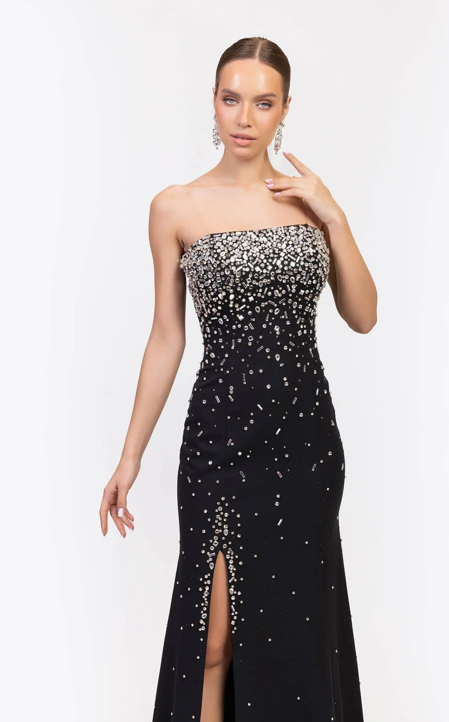 Prom Dresses Long Formal High Slit Prom Dress Black