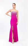 Prom Dresses Long Formal High Slit Prom Dress Fuchsia