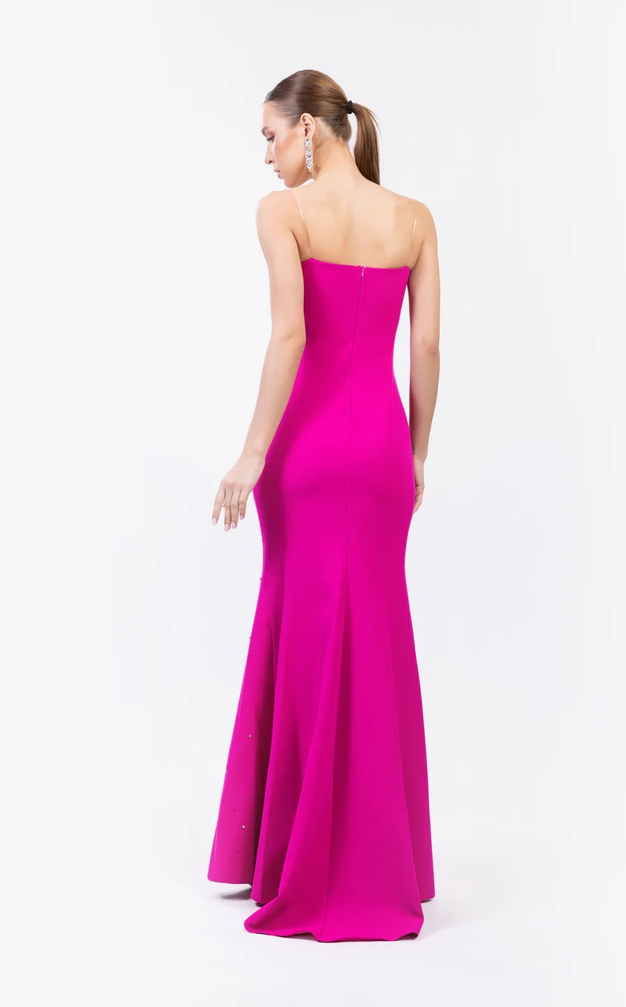 Prom Dresses Long Formal High Slit Prom Dress Fuchsia