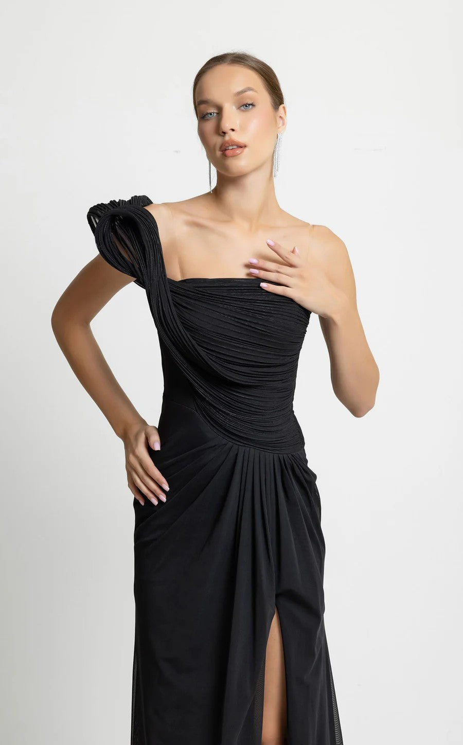 Prom Dresses  Long Formal Slit Prom Dress Black