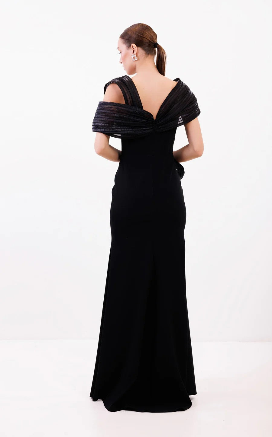Prom Dresses Long Formal Fitted Slit Evening Dress Black
