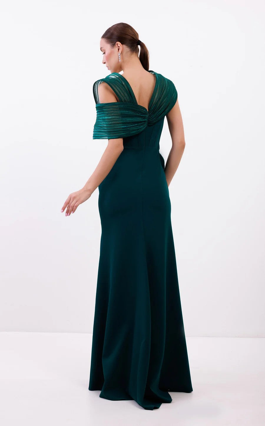 Prom Dresses Long Formal Fitted Slit Evening Dress Green