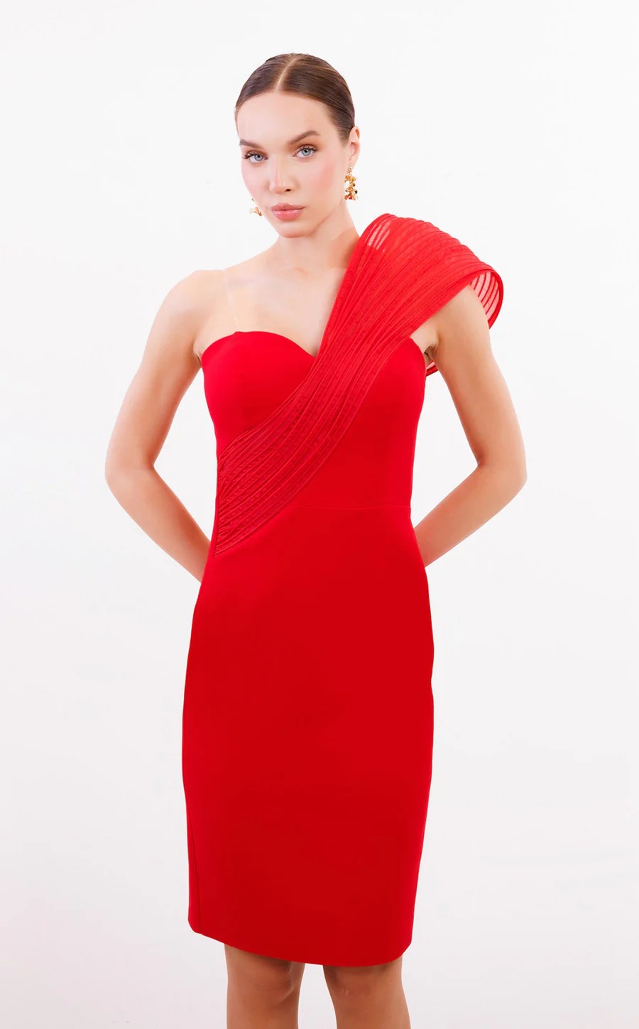 Cocktail Dresses Homecoming Short Fitted Cocktail Dress Red