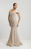 Formal Dresses Long Mermaid Fit Formal Evening Dress Beige