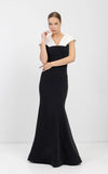 Formal Dresses Long Mermaid Fit Formal Evening Dress Black White
