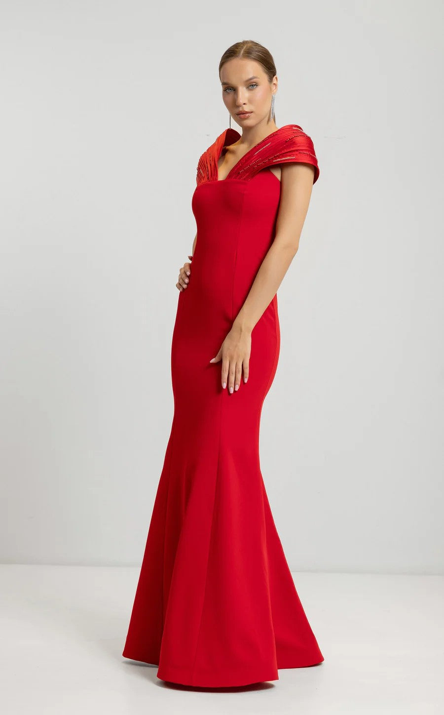 Formal Dresses Long Mermaid Fit Formal Evening Dress Red