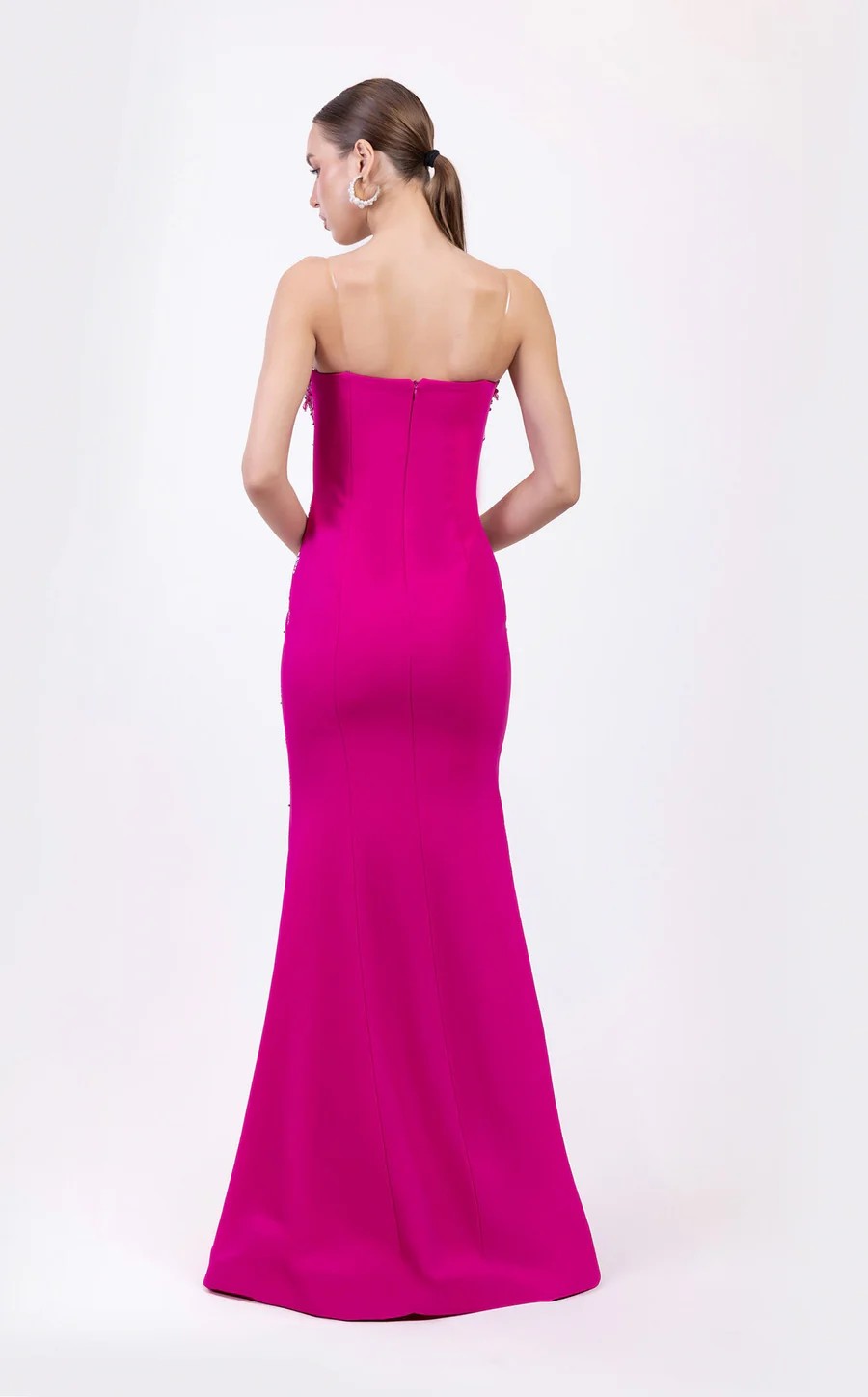 Prom Dresses Long Formal Beaded Evening Prom Dress Fuchsia