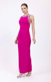 Prom Dresses Prom Beaded Long Formal Fitted Dress Fuchsia