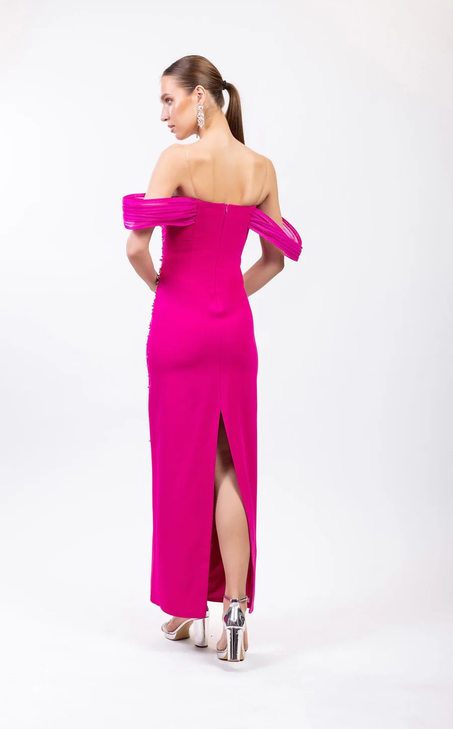 Prom Dresses Fitted Prom Long Formal Evening Dress Fuchsia