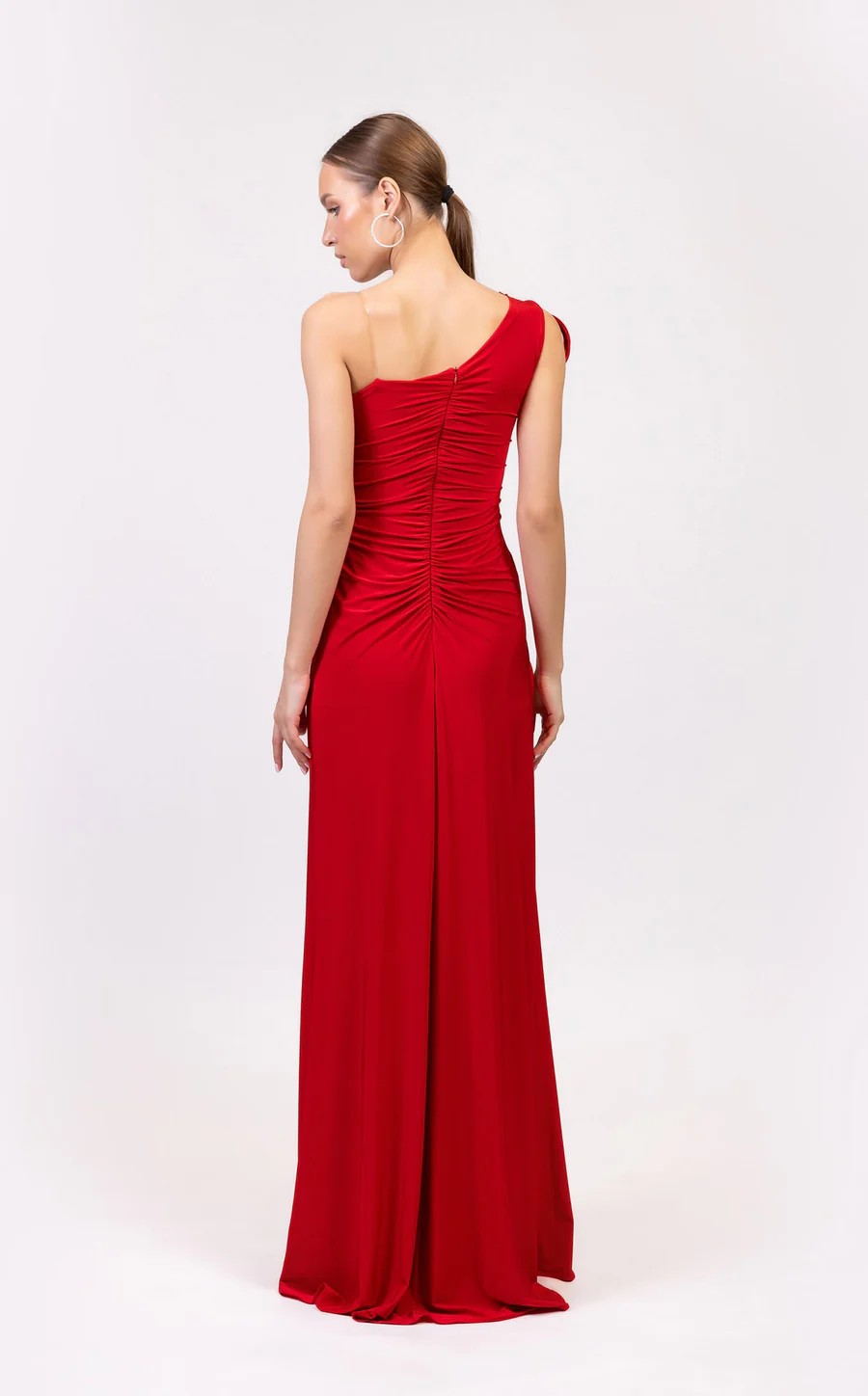 Prom Dresses Slit Prom Fitted Long Formal Dress Red