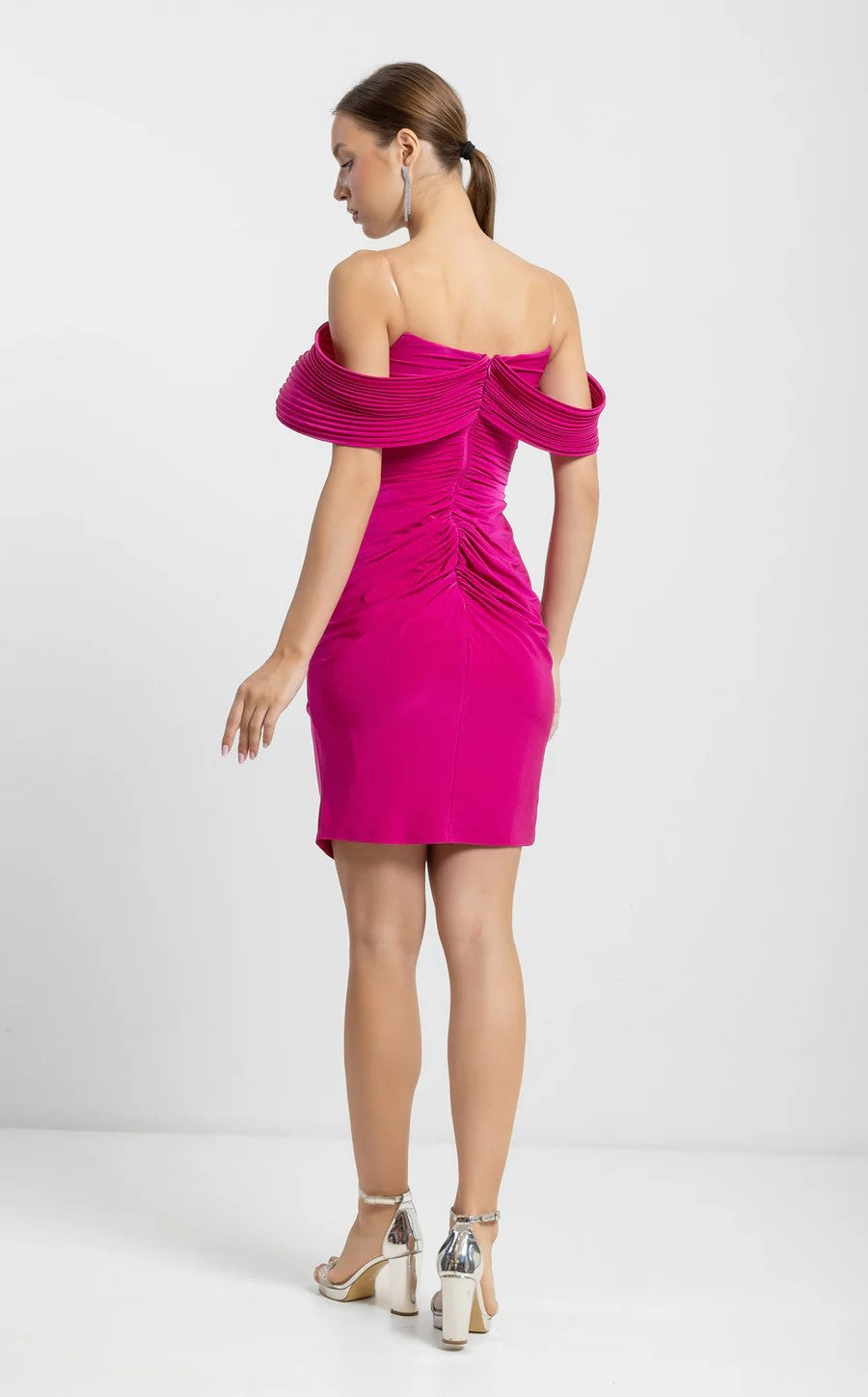 Cocktail Dresses Homecoming Short Cocktail Fitted Mini Dress Fuchsia