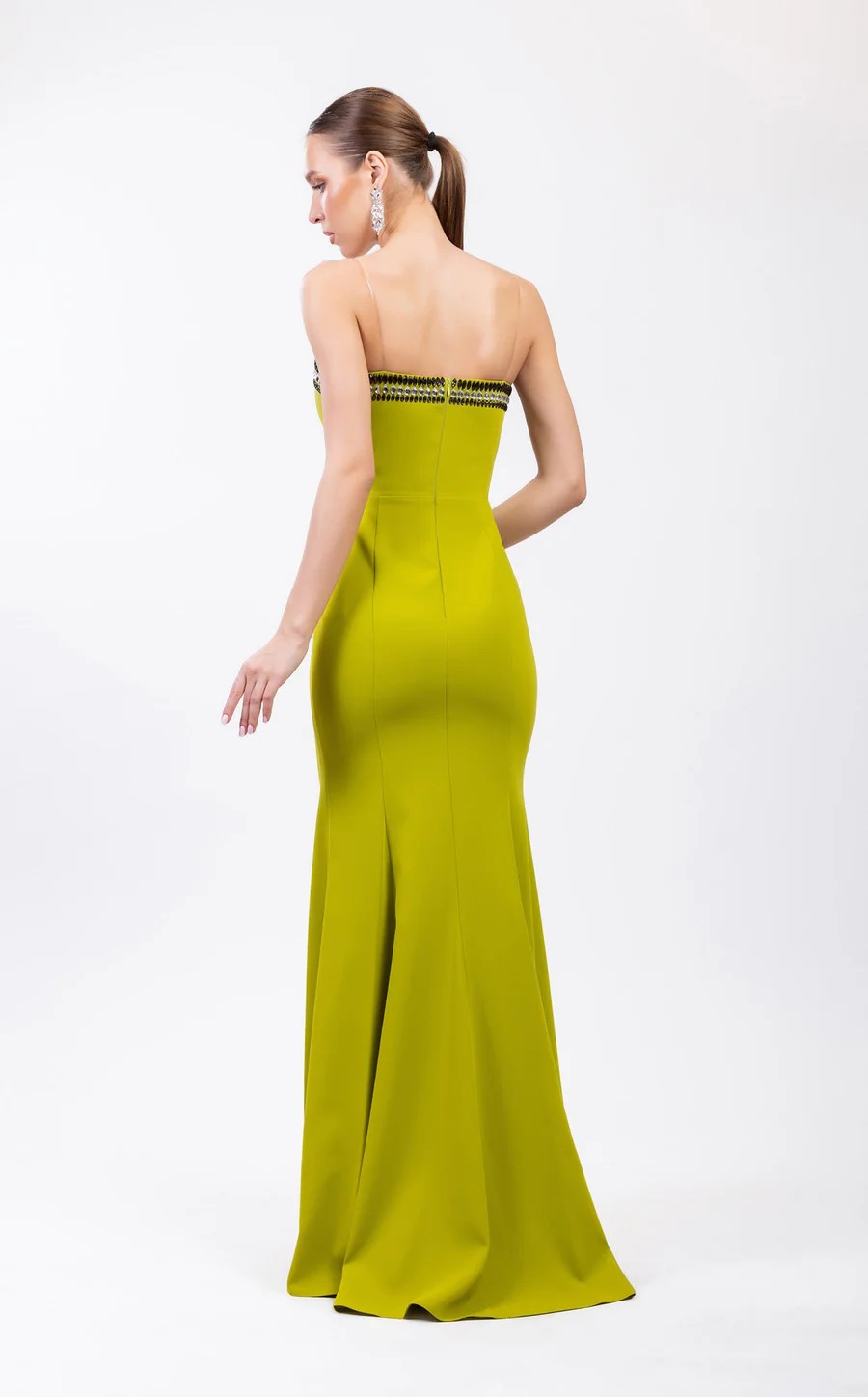 Prom Dresses Long Fitted Formal Beaded Prom Dress Grreen