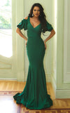 Prom Dresses Formal Long Ruffle Prom Dress Hunter