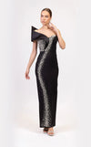 Prom Dresses Fitted Long Formal Beaded Prom Dress Black