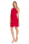 Cocktail Dresses Short Cocktail Scarf Halter Dress Red