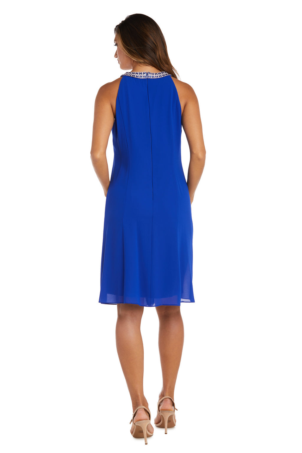Cocktail Dresses Short Cocktail Scarf Halter Dress Royal