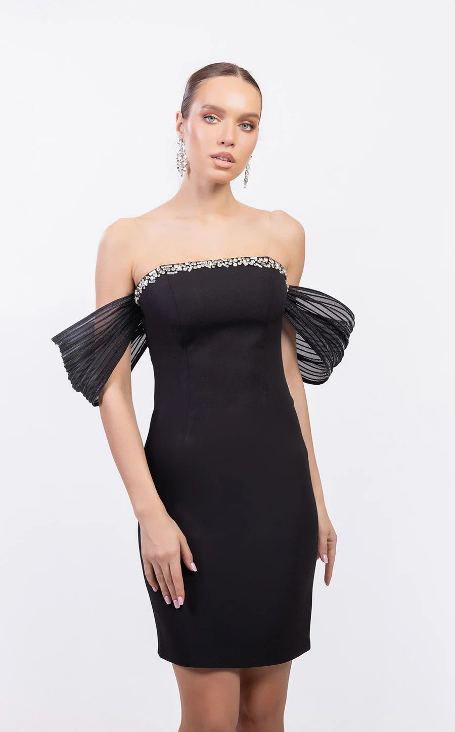 Cocktail Dresses Homecoming Short Beaded Cocktail Dress Black