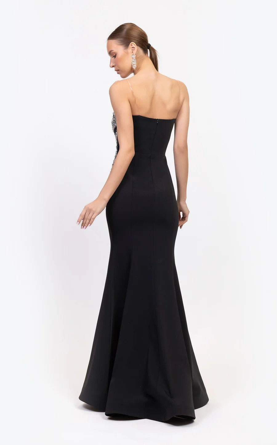 Prom Dresses Long Mermaid Formal Beaded Prom Dress Black