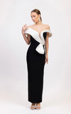 Prom Dresses Prom Long Fitted Evening Formal Dress Black White