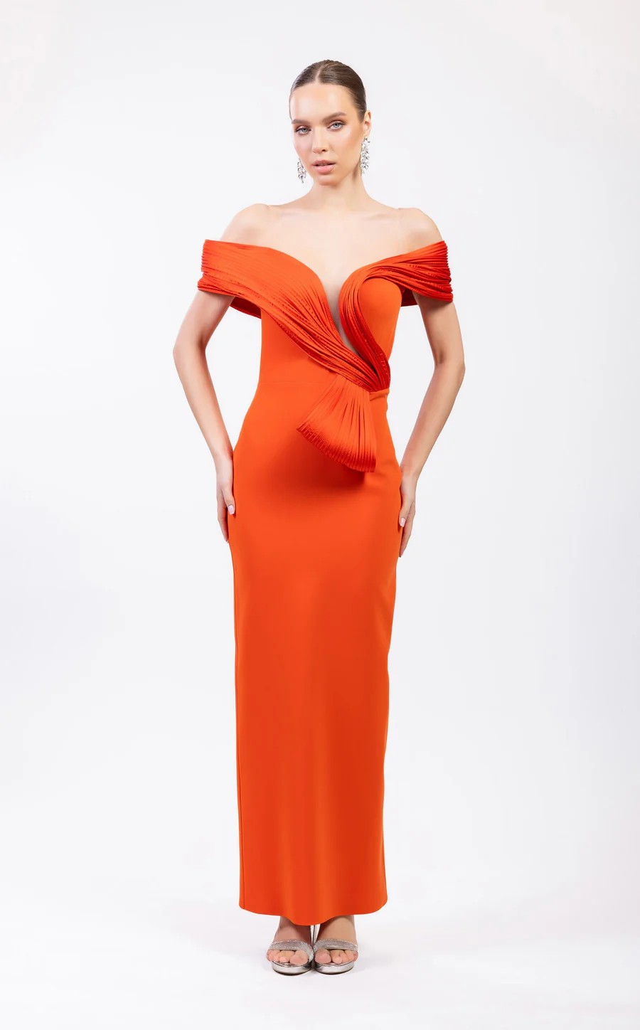 Prom Dresses Prom Long Fitted Evening Formal Dress Orange