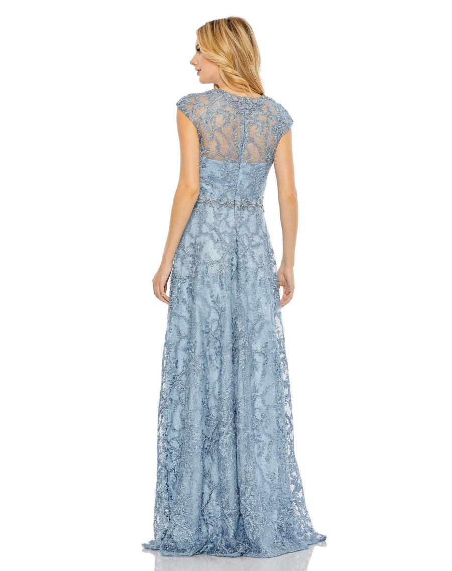 Formal Dresses Long Formal Prom A Line Dress Slate Blue