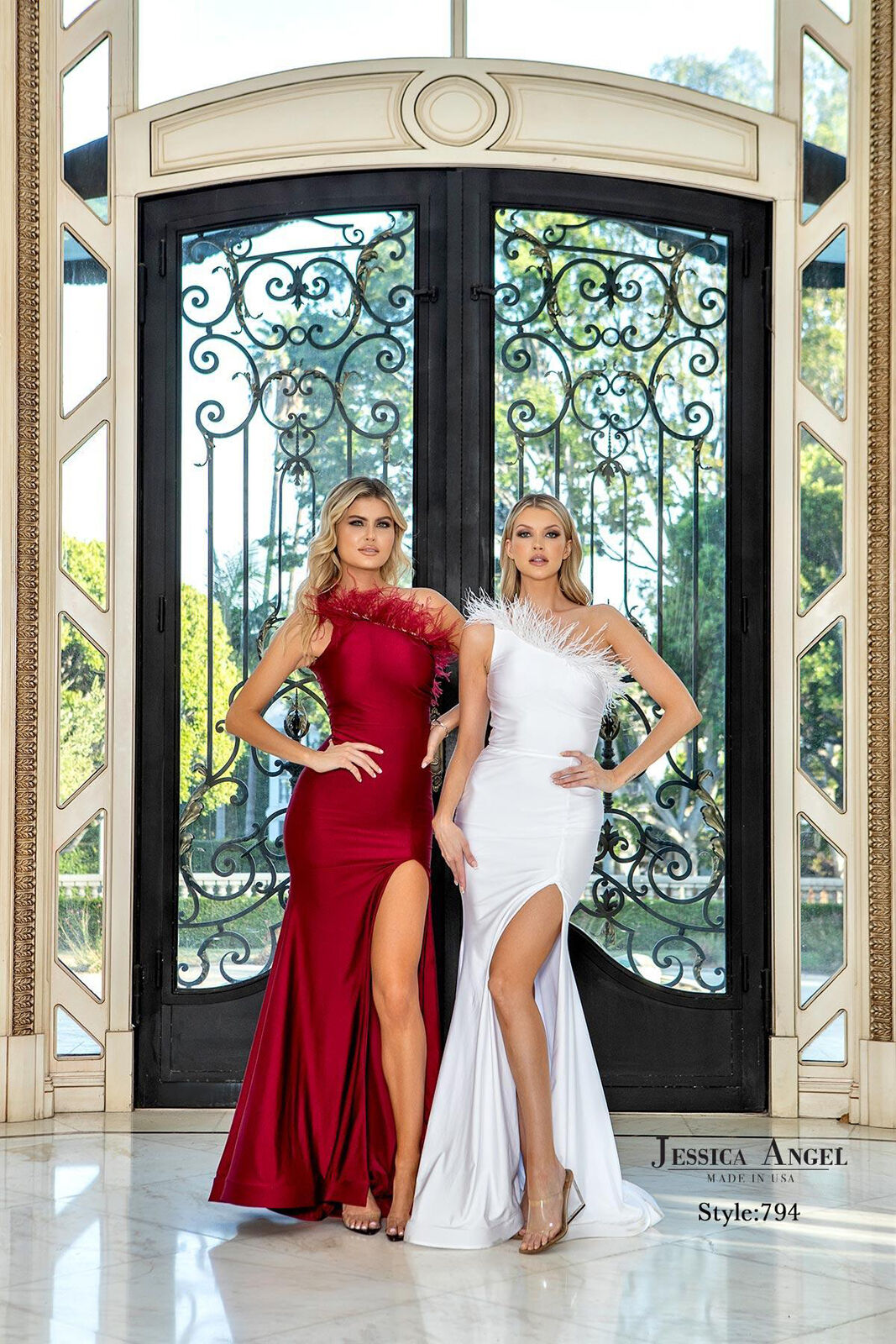 Prom Dresses Formal Long Feather Fitted Beaded Prom Dress Burgundy