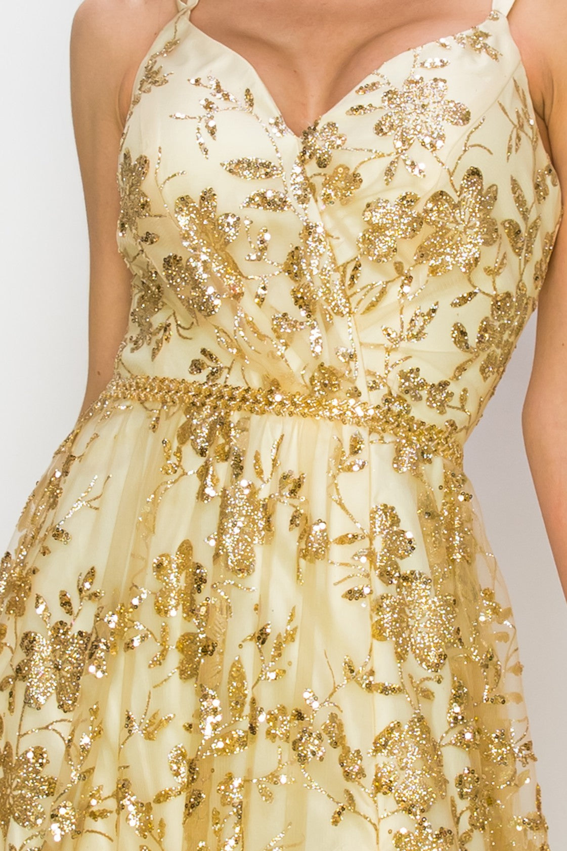 Prom Dresses Prom Long Glitter Print A Line Formal Dress Champagne