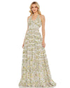 Formal Dresses Long Formal Floral Print Evening Dress Ivory Multi
