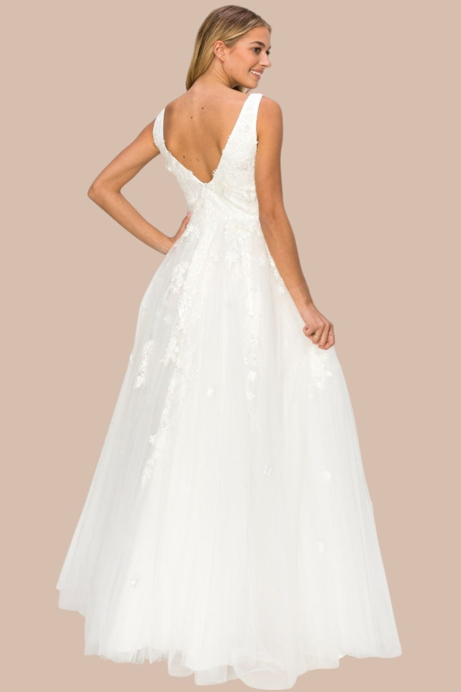 Wedding Dresses Long A Line Bridal Gown Glitter Wedding Dress White