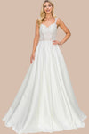 Wedding Dresses Long Bridal A Line Floral Applique Wedding Dress Ivory