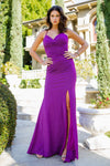 Prom Dresses Prom Glitter Long Formal Fitted Dress Plum