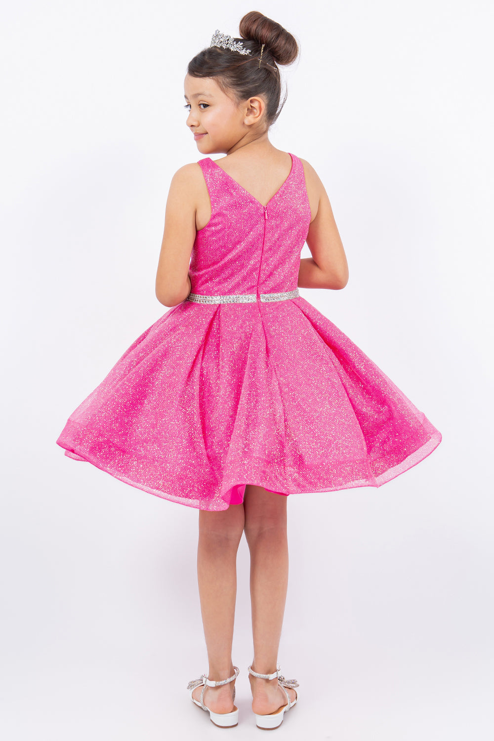 Flower Girl Dresses Short Glitter A Line Flower Girl Dress Hot Pink