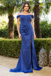 Prom Dresses Long Fitted Formal Corset Prom DressNavy