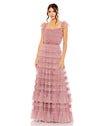 Formal Dresses Formal Long A Line Evening Tiered Dress Antique Rose