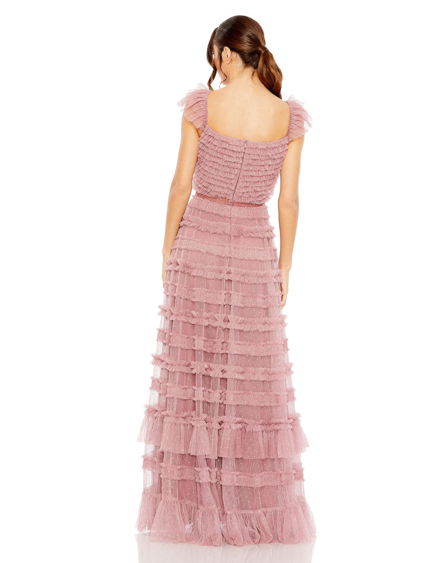 Formal Dresses Formal Long A Line Evening Tiered Dress Antique Rose