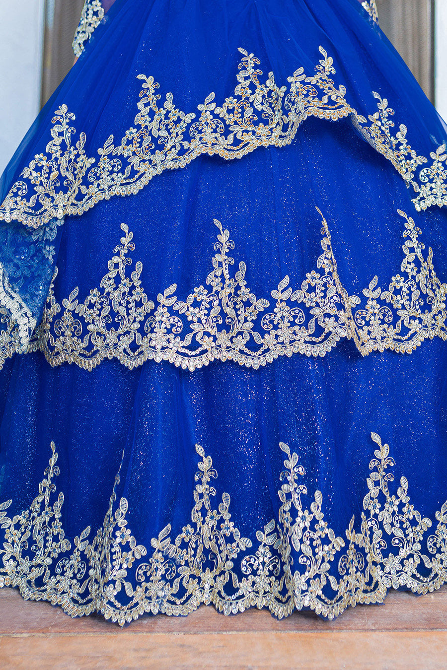 Flower Girl Dresses Glitter Lace Applique Flower Girl Dress Royal