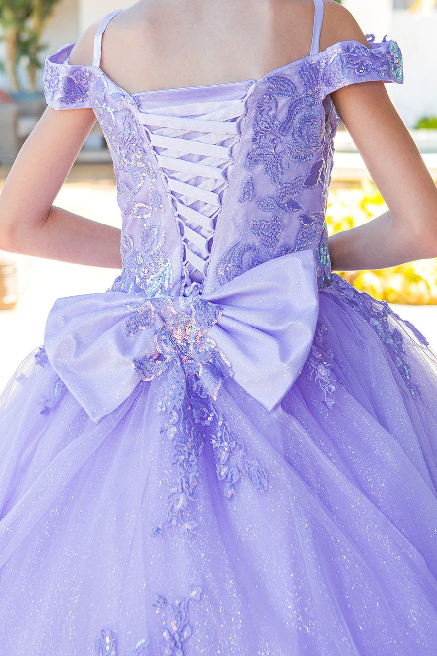 Flower Girl Dresses Long Ball Gown Sequin Flower Girl Dress Lavendar