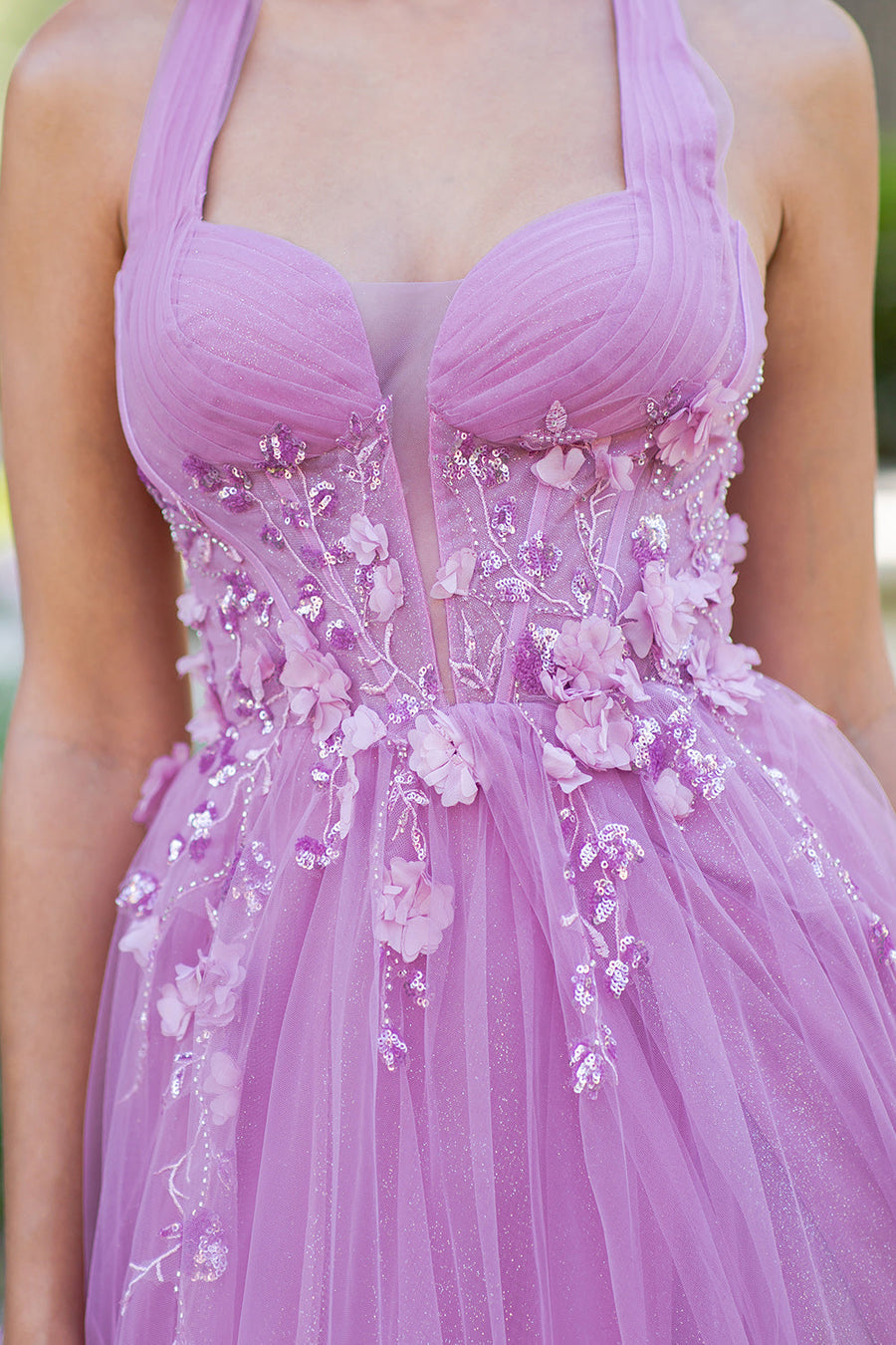 Prom Dresses A Line Long Formal Glitter Slit Prom Dress Pink