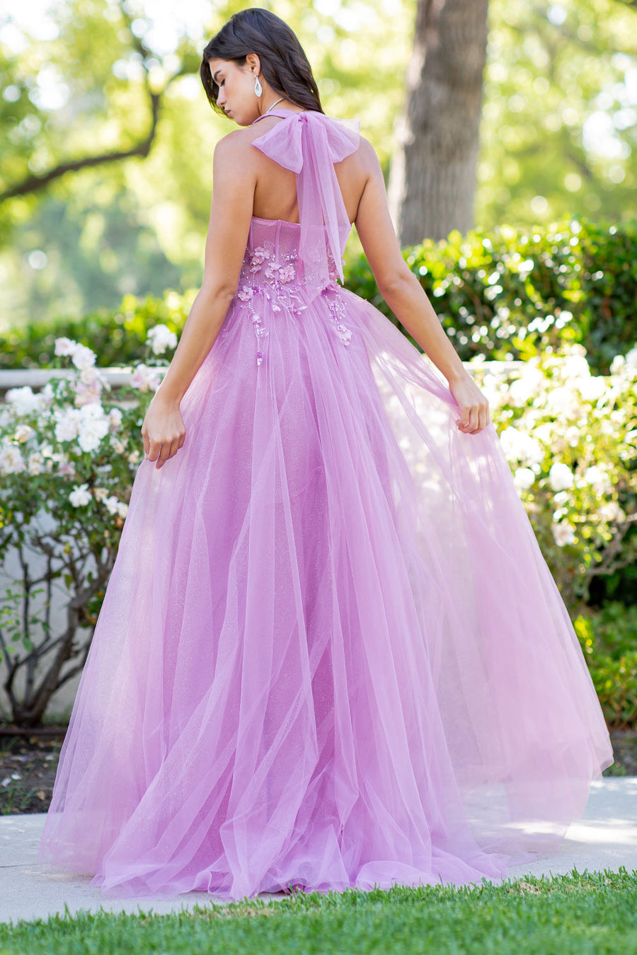 Prom Dresses A Line Long Formal Glitter Slit Prom Dress Pink