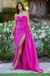 Prom Dresses Long Formal Fitted Beaded Prom Dress Fuchsia