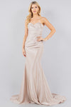 Prom DressesProm Long Formal Pleated Mermaid Dress Champagne