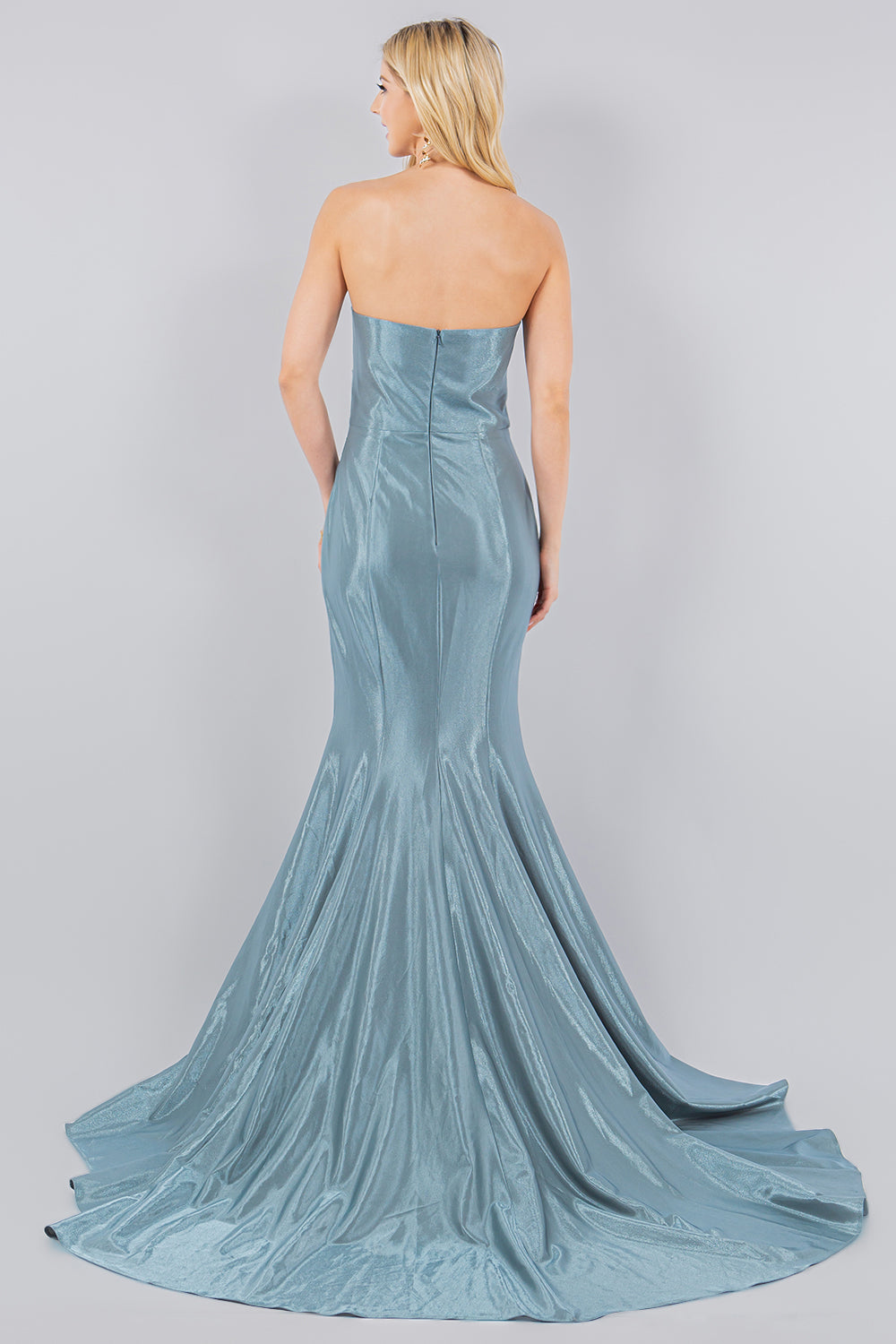 Prom DressesProm Long Formal Pleated Mermaid Dress Sage