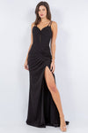 Prom Dresses Fitted Long Formal Corset Prom Dress Black