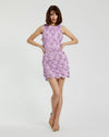 Cocktail Dresses Short Cocktail 3D Floral Mini Dress Orchid