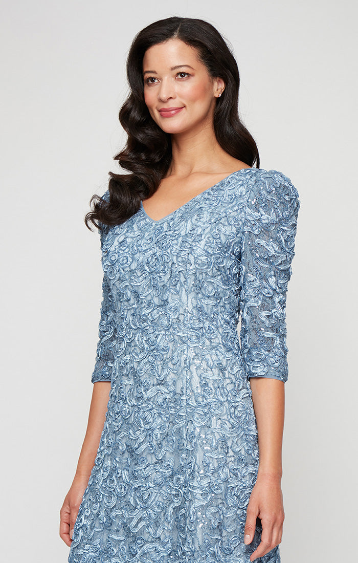 Mother of the Bride Dresses Formal Mother of the Bride Tea Length Dress Sky Blue