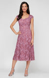 Cocktail Dresses Short Cocktail Midi Lace Dress Dark Mauve